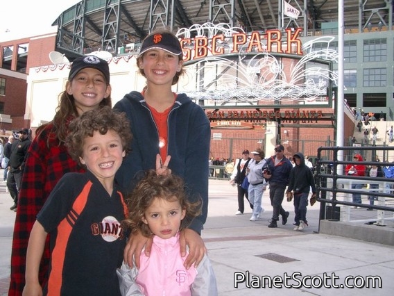 The kids of a good friend from Jon's office. Never to young to be a Giants Fan!