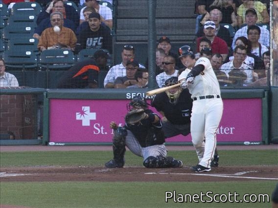 Buster Posey Singles to Right (2010)
